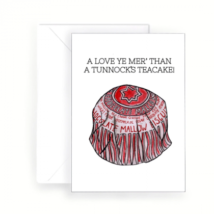 Tunnocks Teacake Love ye card