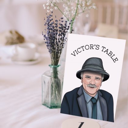 Still Game Wedding Table Cards