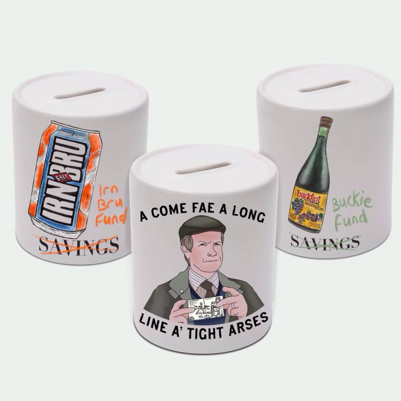 Tam Still Game tight arse coin bank - Image 2