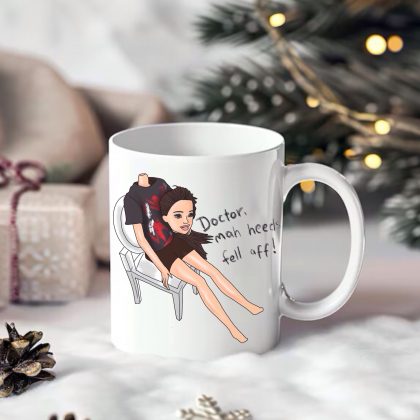 Doctor, mah heeds fell aff!  The Scottish Doll mug