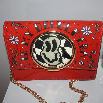 In my Delulu Era - Hand painted 1 of 1 red bag