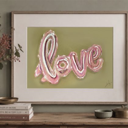Love Balloon Art Print