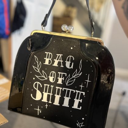 Bag of Shite - hand painted upcycled one of one