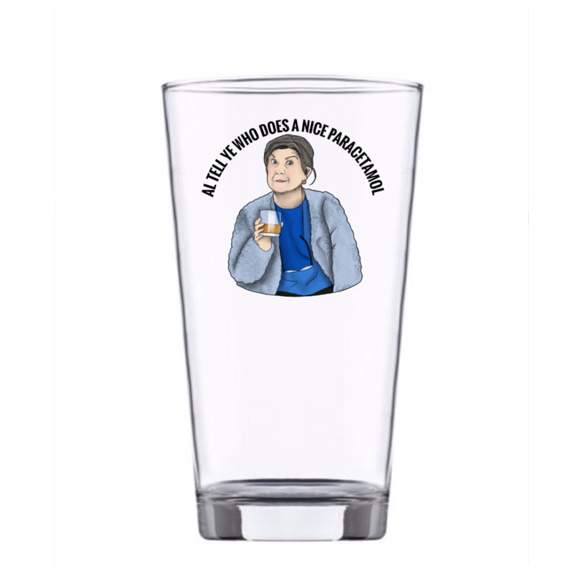 Two Doors Down Christine pint glass